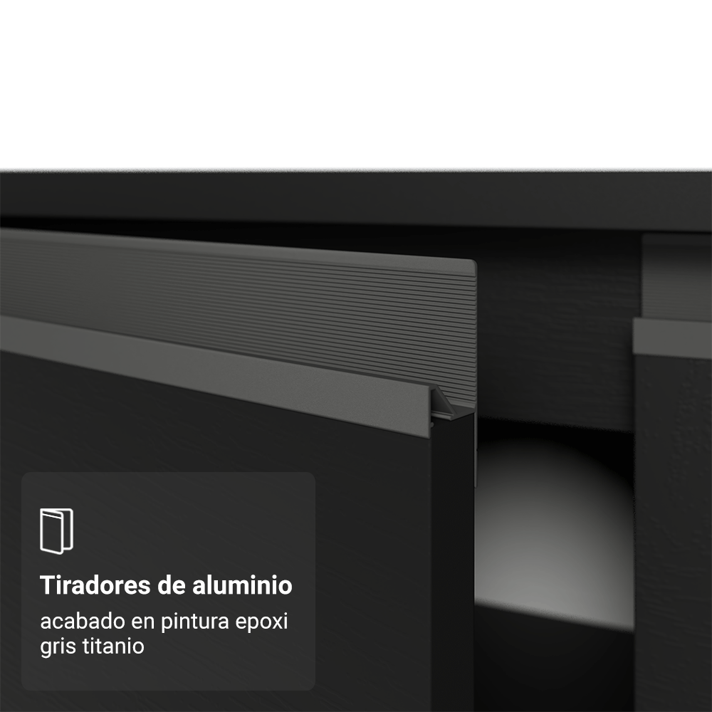 Combo Completo de Cocina 280 cm Negro Nice Madesa 01