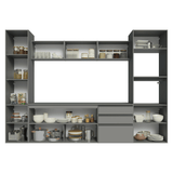 Combo completo de Cocina 280 cm, Flotante Gris Nice 06