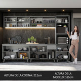 Combo Completo de Cocina 300 cm Gris Nice Madesa 01