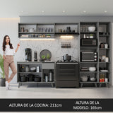Combo Completo de Cocina 300 cm Gris Nice Madesa 08