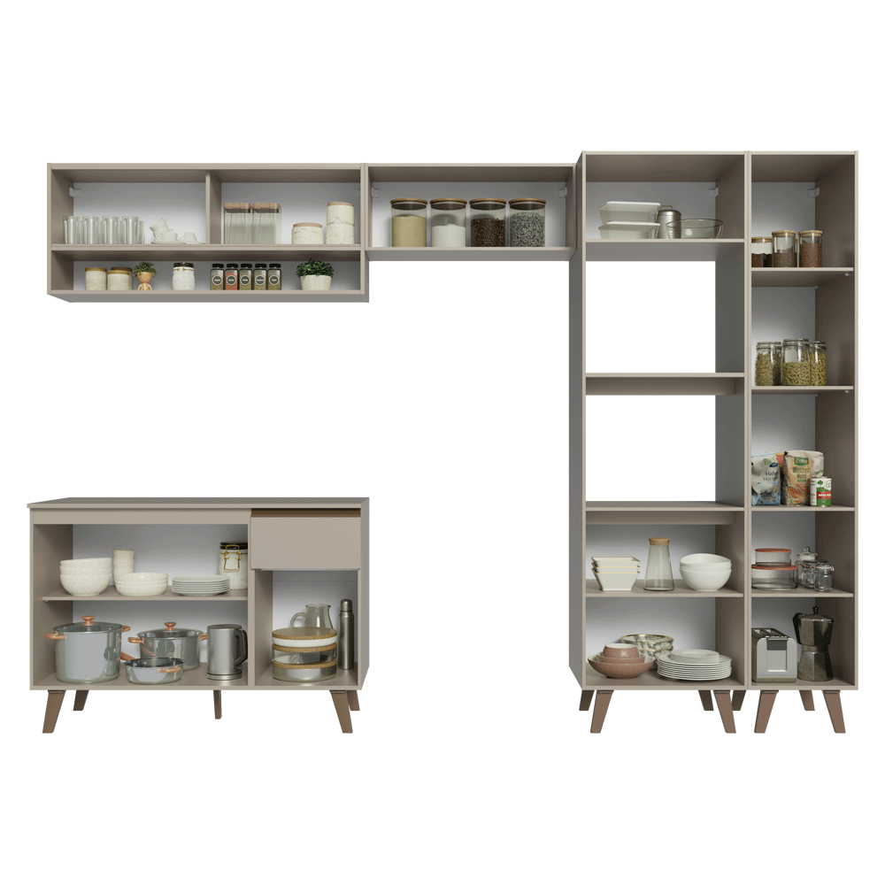 Combo completo de Cocina 300cm Crema Nice 09