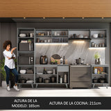 Combo Completo de Cocina 320 cm Gris Nice Madesa 01