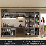 Combo completo de Cocina Flotante 320cm Gris Nice Madesa 05