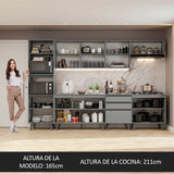 Combo Completo de Cocina 320 cm Gris Nice Madesa 06