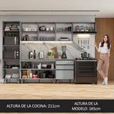 Combo Completo de Cocina 320 cm Gris Nice Madesa 08