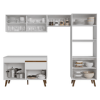 Combo completo de Cocina 260 cm Blanco Pieta Madesa