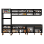 Cocina Compacta 310 cm Negro Pieta Madesa