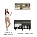 Combo de Cocina Compacta 120cm Reims Negro/Marrón 01
