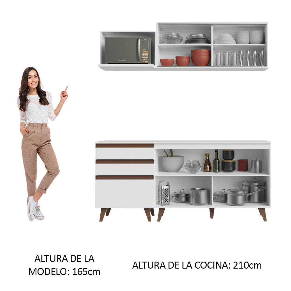 Combo de Cocina Compacta 180cm Reims Blanco 01