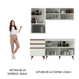 Combo de Cocina Compacta 180cm Reims Blanco 02