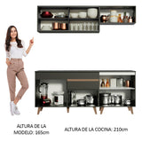 Combo de Cocina Compacta 190cm Reims Negro 01
