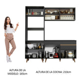 Combo de Cocina Compacta 190cm Reims Negro 02