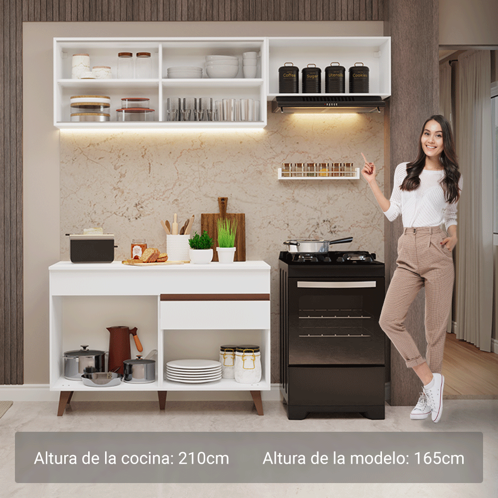 Combo de Cocina Madesa Reims 190cm BB 05