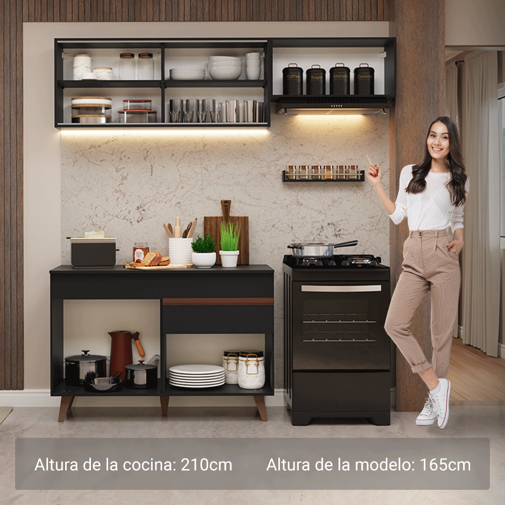 Combo de Cocina Madesa Reims 190cm NN 05
