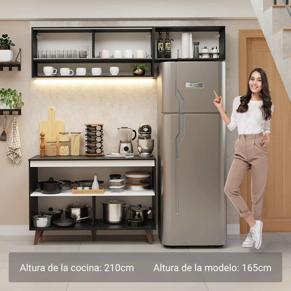 Combo de Cocina Madesa Reims 190cm NN 07