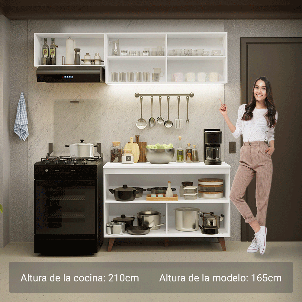 Combo de Cocina Madesa Reims 190cm BB 08