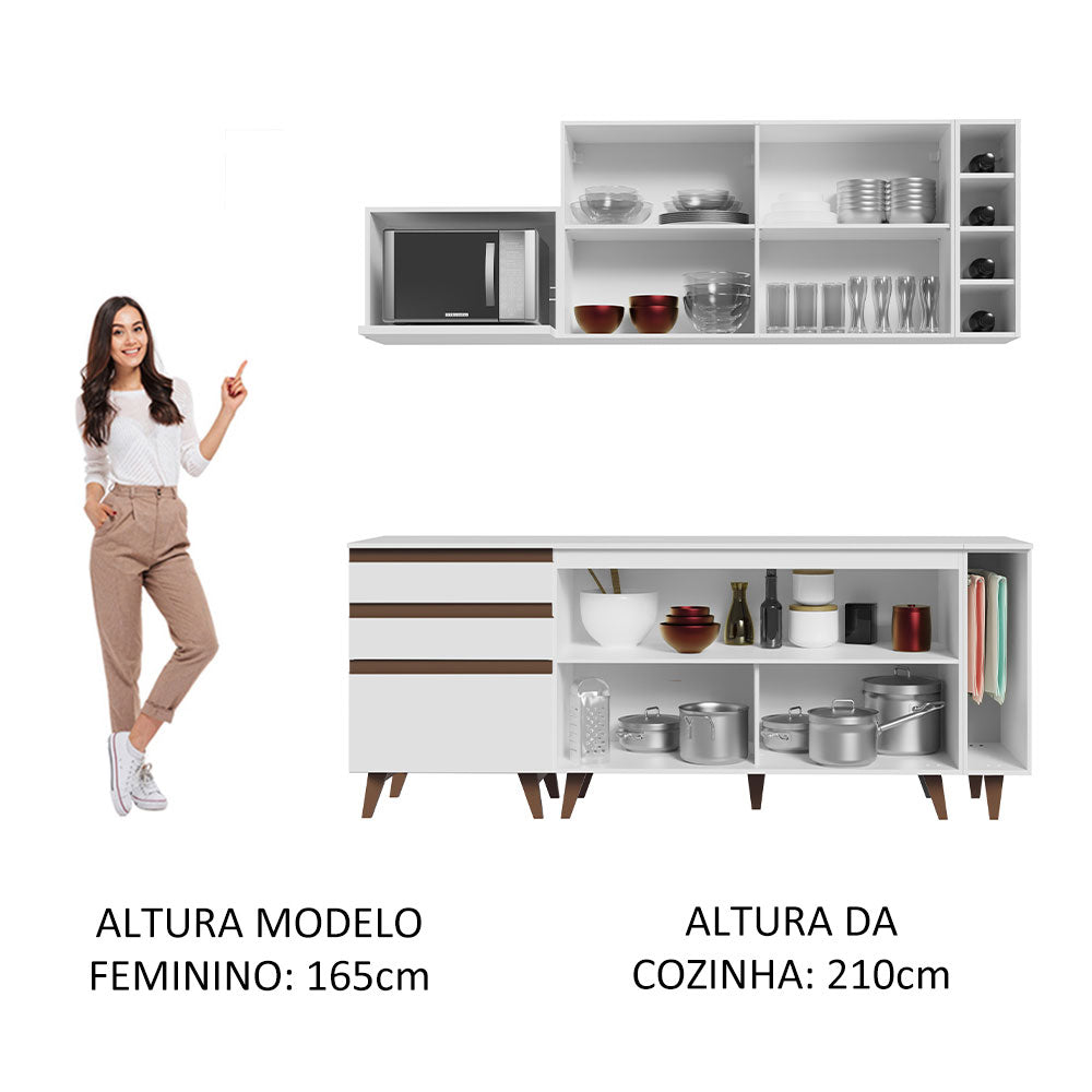 Combo de Cocina Madesa Reims 200cm Blanco 01