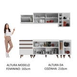 Combo completo de Cocina Madesa Reims 235cm BB 01