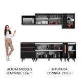 Combo completo de Cocina Madesa Reims 235cm NN 01