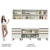 Combo completo de Cocina Madesa Reims 240cm BB