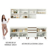 Combo completo de Cocina 250cm Blanco Reims Madesa 01