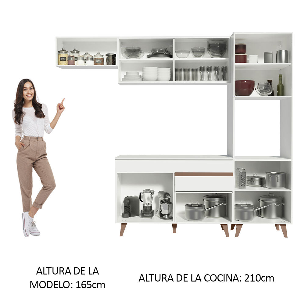 Combo completo de Cocina 250cm Blanco Reims Madesa 03