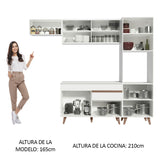 Combo completo de Cocina 250cm Blanco Reims Madesa 03