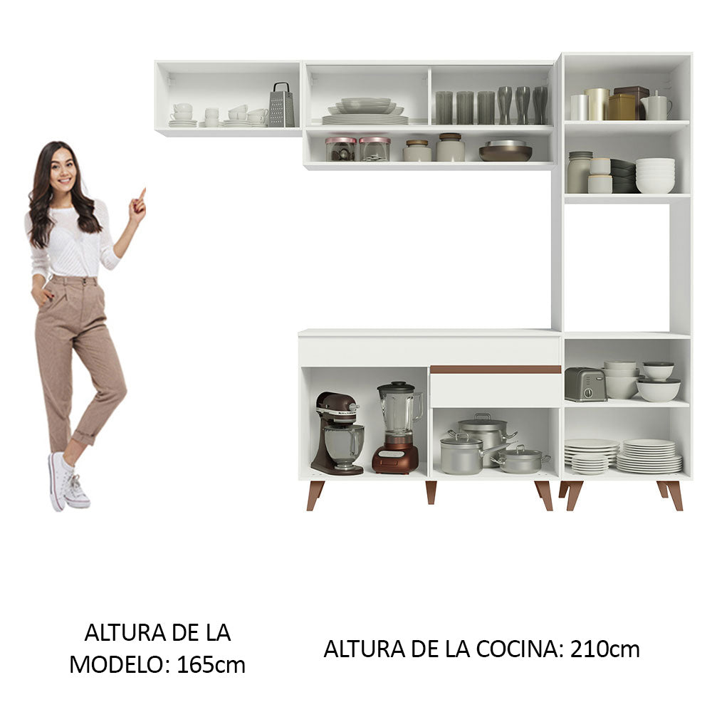 Combo completo de Cocina 250cm Blanco Reims Madesa 04