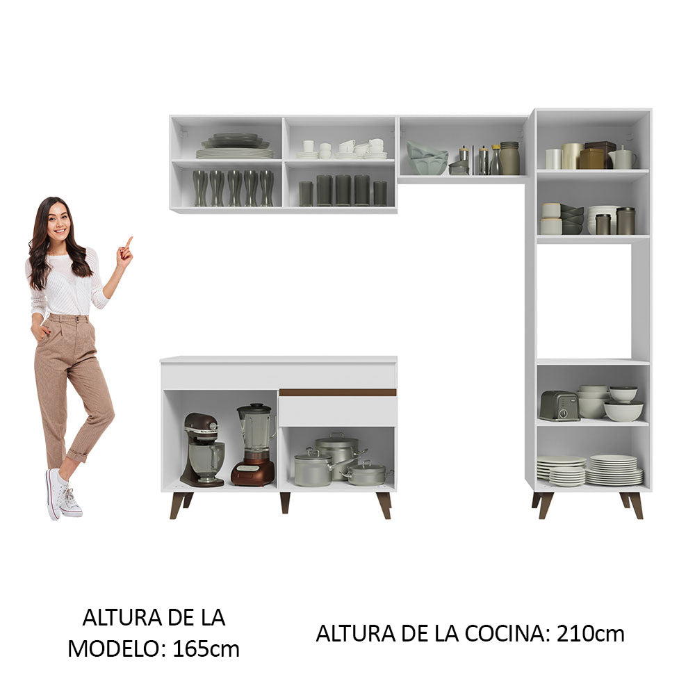 Combo completo de Cocina 250cm Blanco Reims Madesa 06