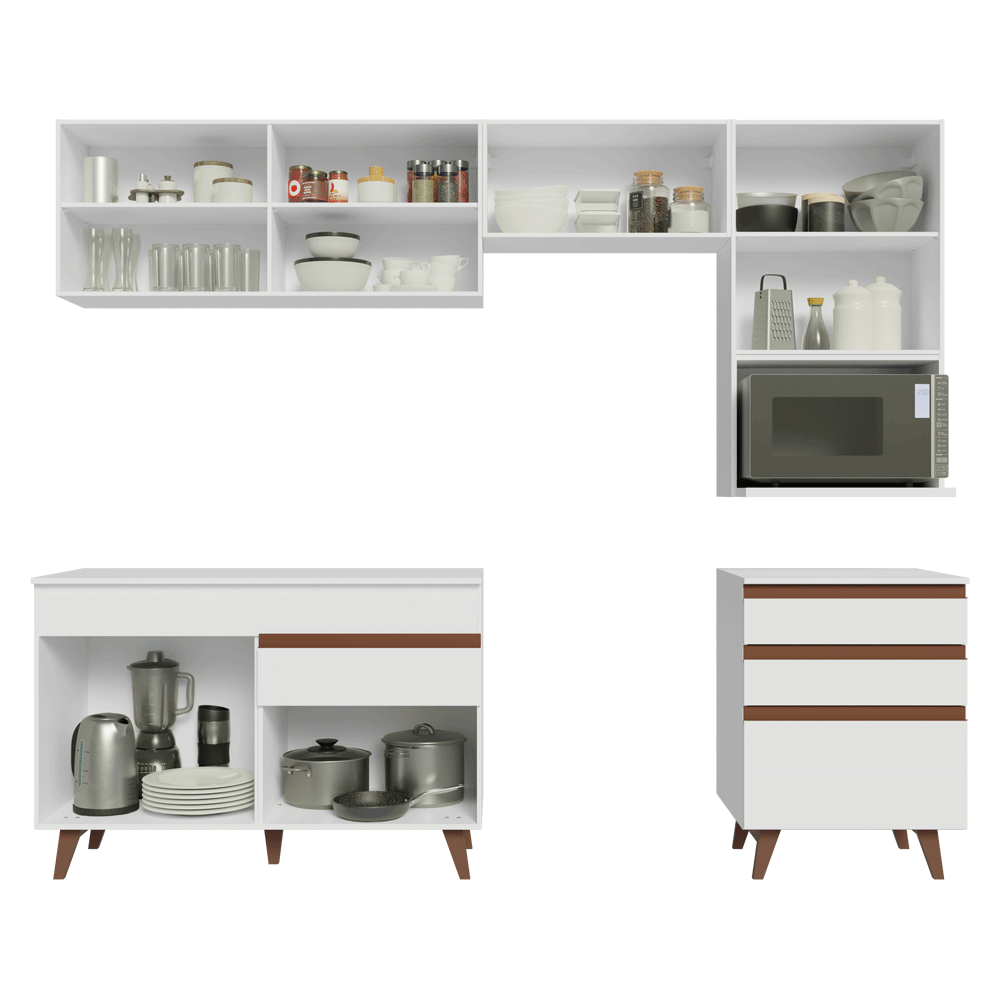 Combo de Cocina 250 cm Reims Blanco 07
