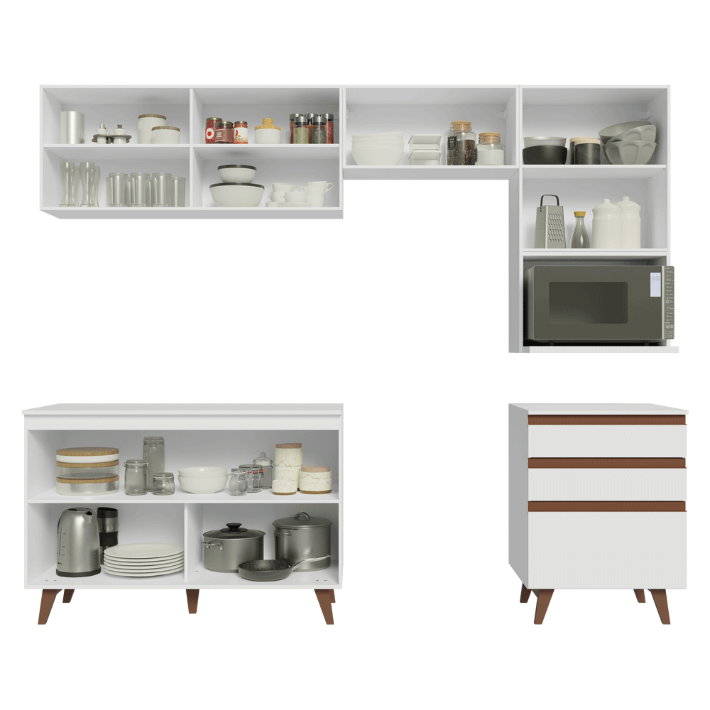 Combo de Cocina 250 cm Reims Blanco 08