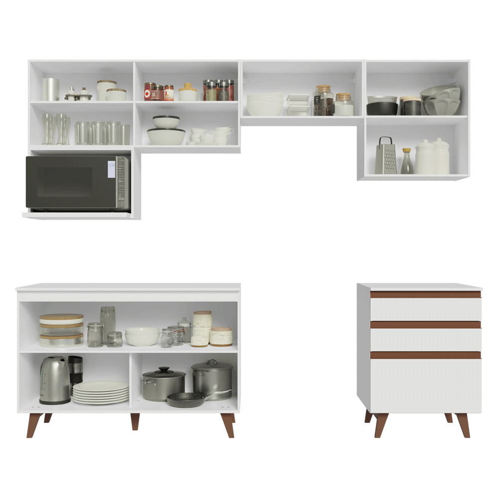 Combo de Cocina 250 cm Reims Blanco 09