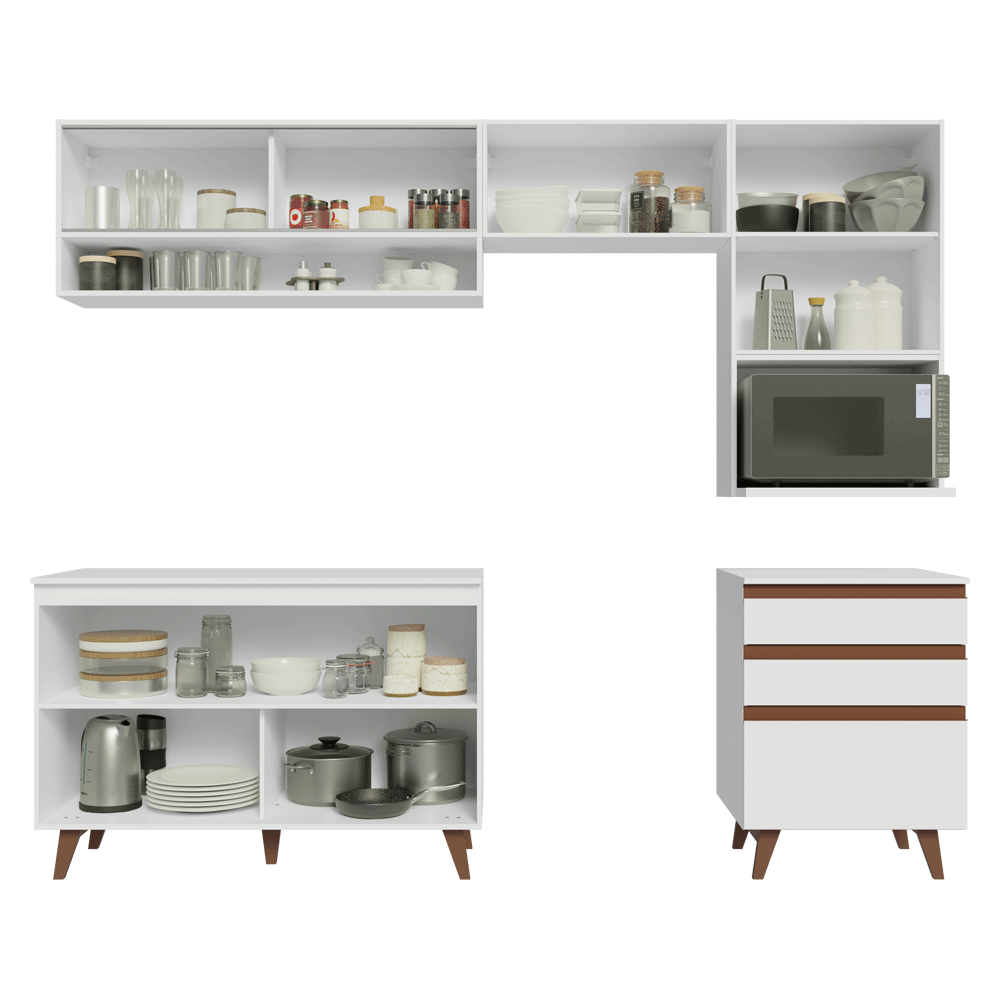 Combo de Cocina 250 cm Reims Blanco 10