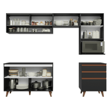 Combo de Cocina 250 cm Reims Negro 10