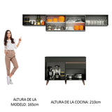 Combo completo de Cocina 260cm Negro Madesa 03