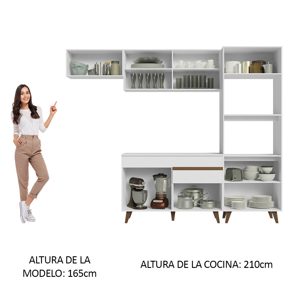 Combo completo de Cocina 260cm Blanco Reims Madesa 08