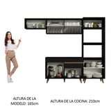 Combo completo de Cocina 260 cm Reims Negro 08