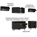 Combo completo de Cocina 260 cm Reims Negro 10
