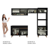 Combo completo de Cocina 260 cm Reims Negro 12