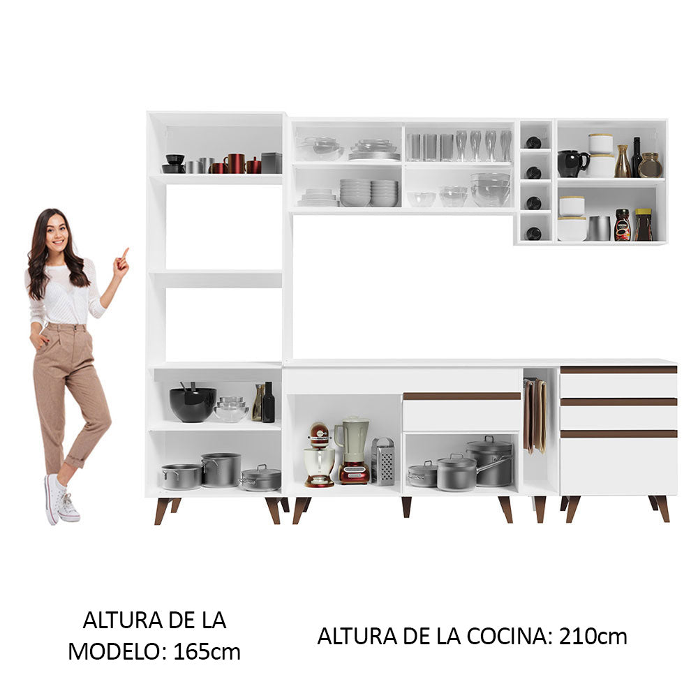 Combo completo de Cocina 270cm Blanco Reims Madesa 01