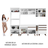 Combo completo de Cocina 270cm Blanco Reims Madesa 01