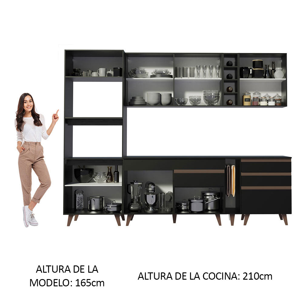 Combo completo de Cocina Madesa Reims 270cm NN 02