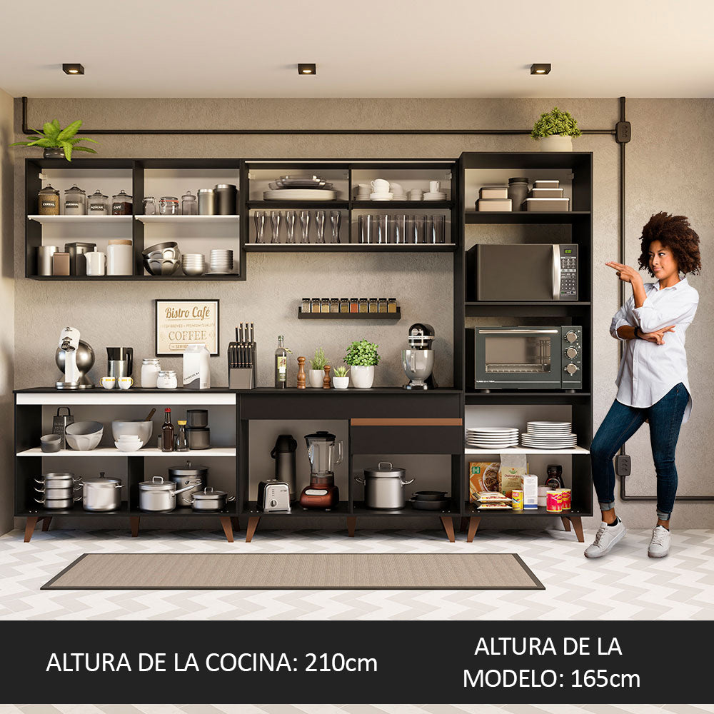 Combo completo de Cocina 310 cm Reims Negro 01