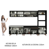Combo completo de Cocina 310 cm Reims Negro 02