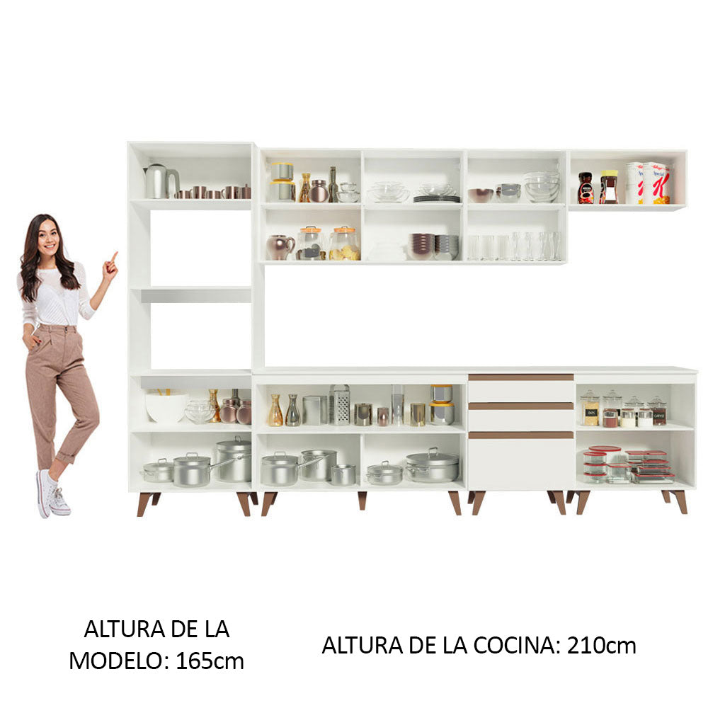 Combo completo de Cocina 320cm Blanco Reims 02
