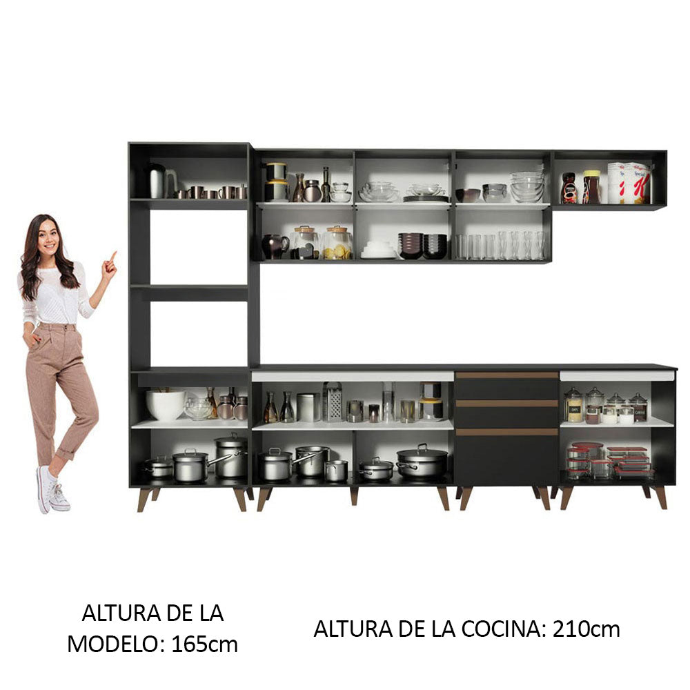 Combo completo de Cocina Madesa Reims 320cm NN 04