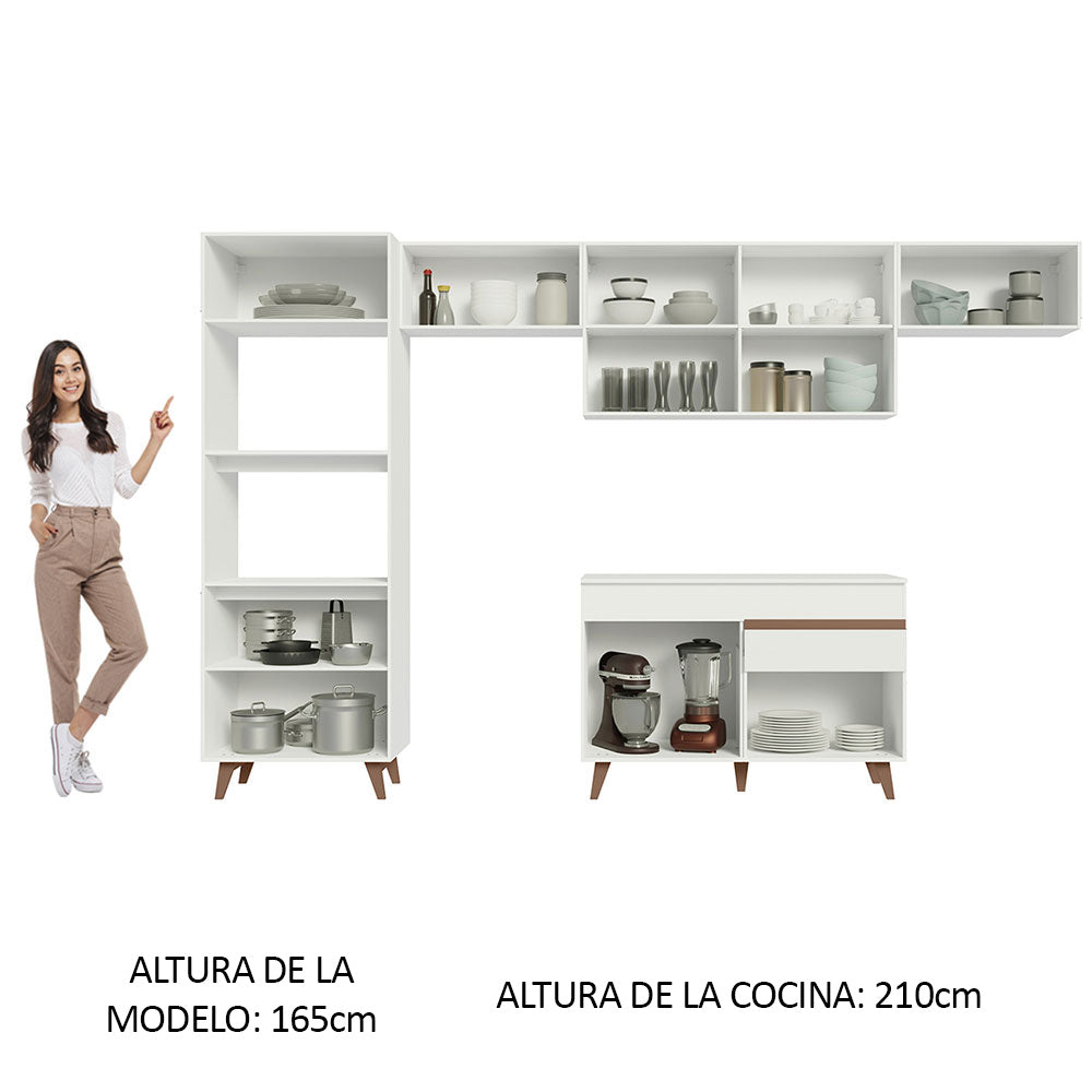 Combo completo de Cocina 330 cm Reims Blanco 01