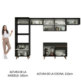 Combo completo de Cocina 330 cm Reims Negro 01