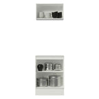 Kit Cocina 1 Abatible Smart 100% MDF 60 cm 2 Puertas (Con Mesada) Marrón/Crema/Blanco Madesa