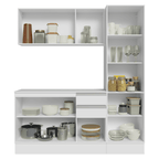 Cocina Compacta 170 cm 100% MDF Blanco Smart Madesa